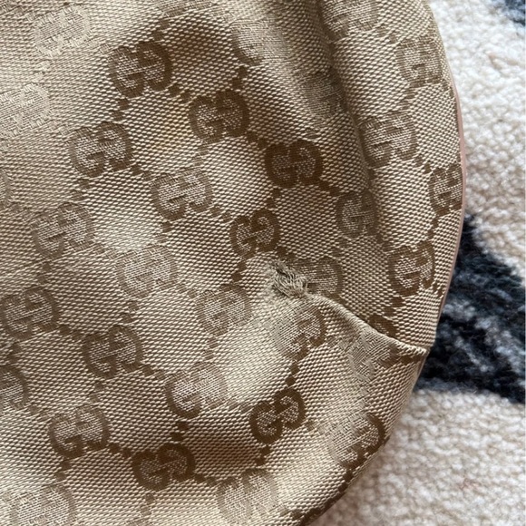 Gucci Monogram Web medium half moon hobo bag - Picture 7 of 12